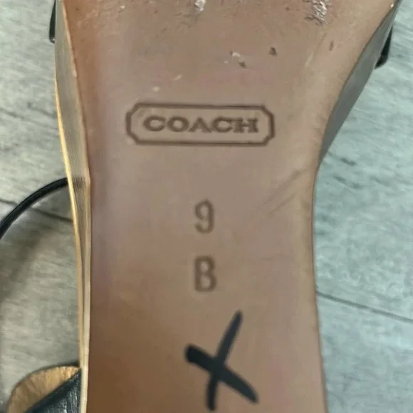 Coach Black and Blue Wedge Sandals - Picture 11 of 11